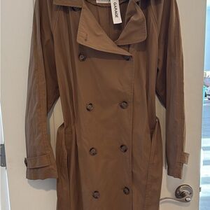 Garage Women's Brown Double-Breasted oversized Trench Coat